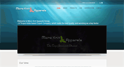 Desktop Screenshot of microknitapparels.com